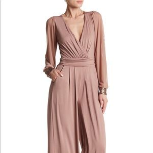 FabLux Mauve Jumpsuit Size Medium